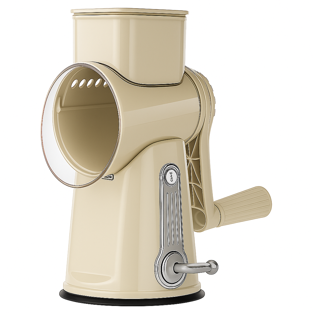 Rotary Cheese Grater – Handheld Kitchen Shredder with Handle