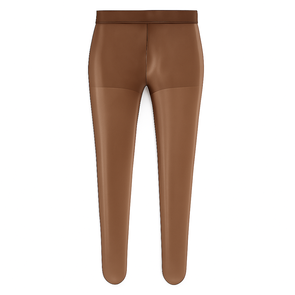 Sheer Glossy Pantyhose with Stretch Waistband for Women