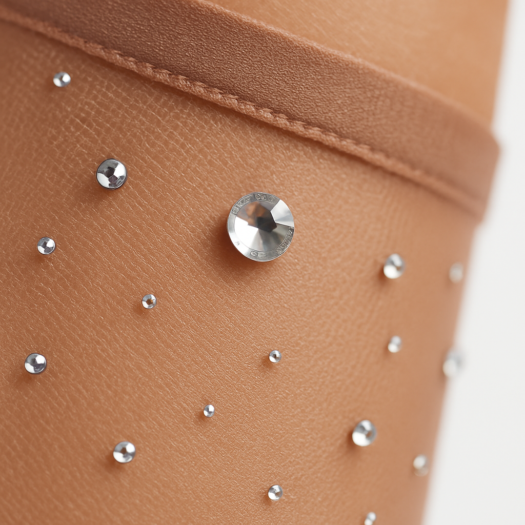 Sheer Rhinestone Pantyhose with Sparkle Details