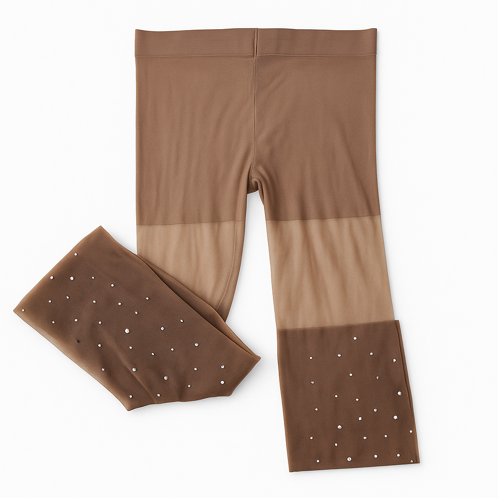 Sheer Rhinestone Pantyhose with Sparkle Details