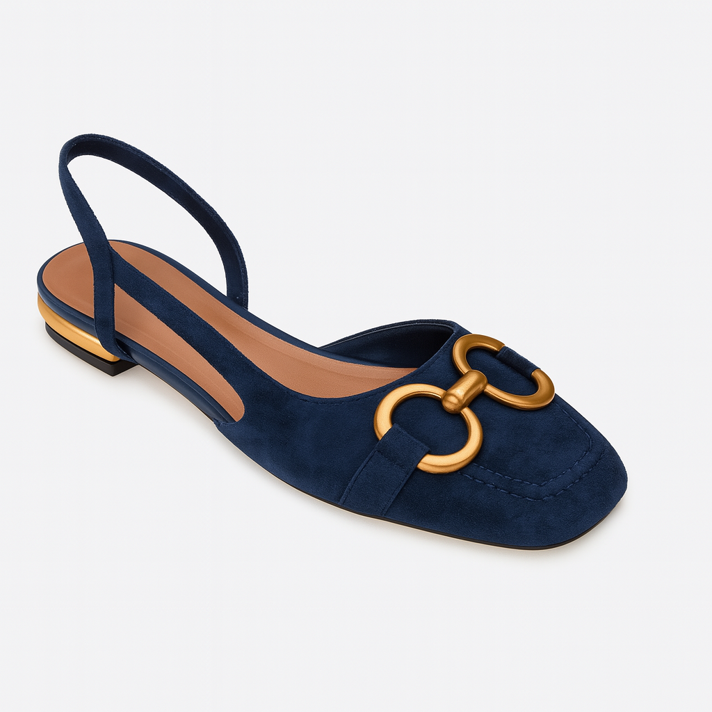 Slingback Flats With Buckle Accent For Women