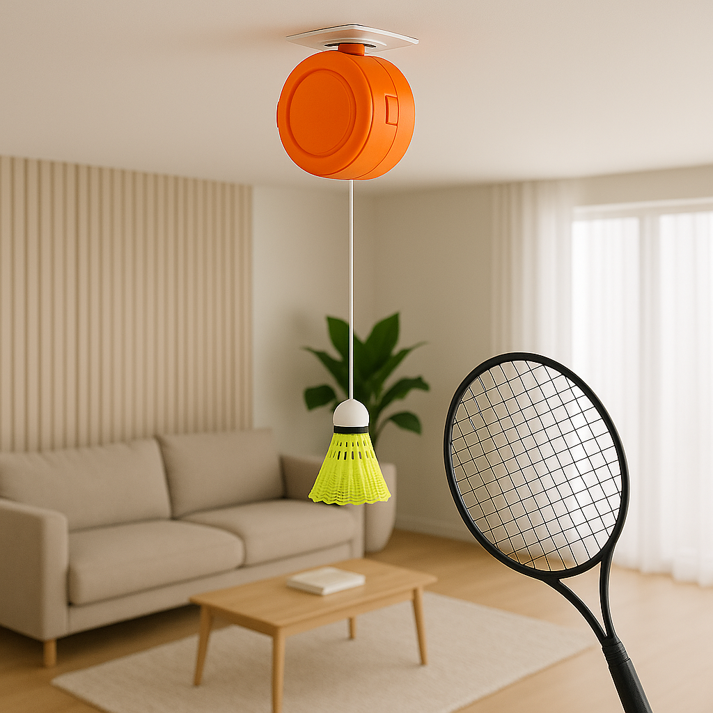 Solo Badminton Rebound Trainer – Indoor Shuttlecock Practice Device