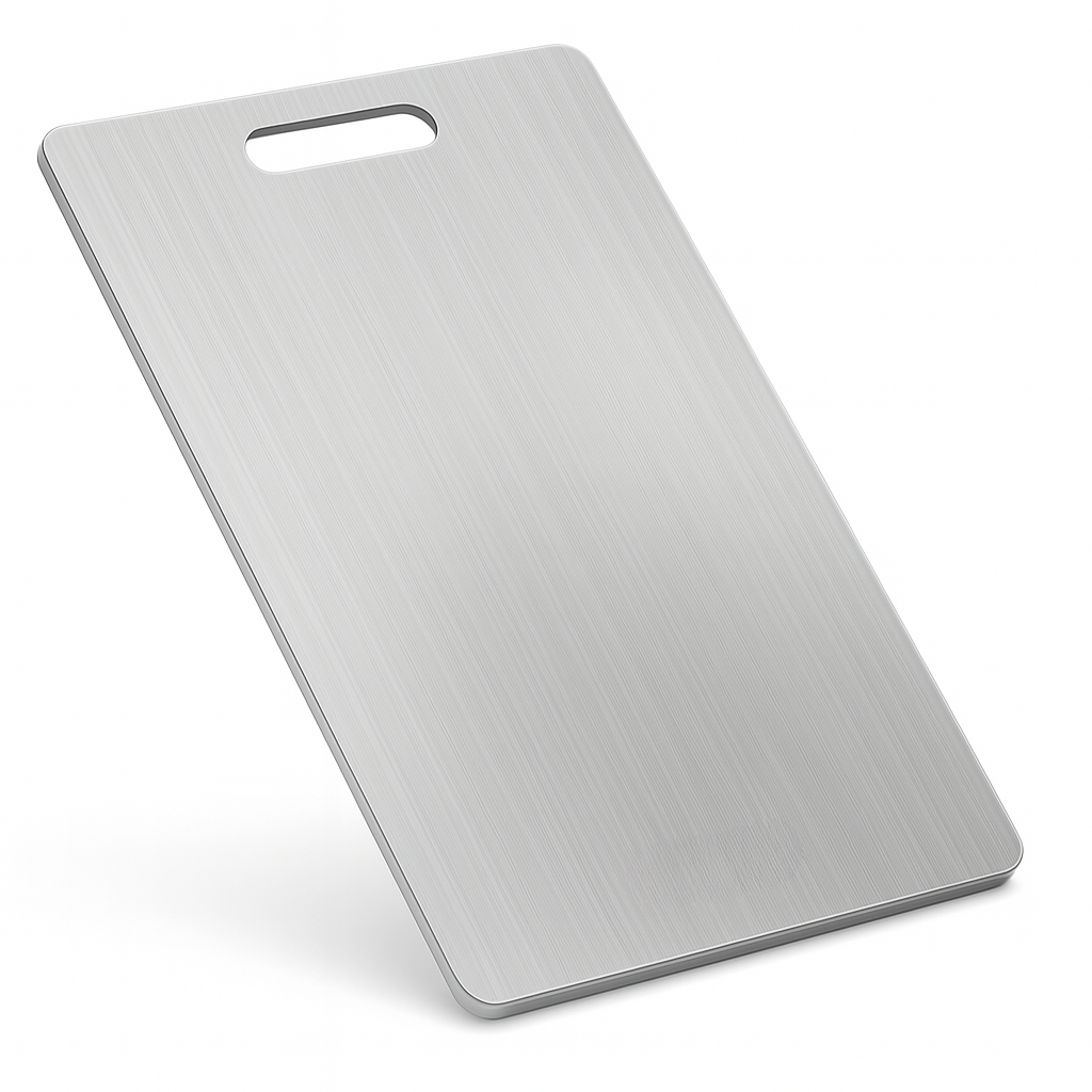 Stainless Steel Cutting Board – Double-Sided Chopping Surface for Kitchen Use