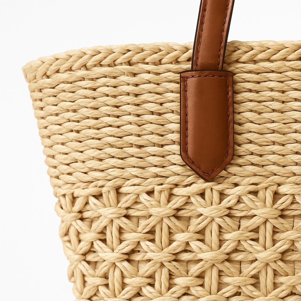 Straw Tote Bag – Braided Beach Handbag for Women