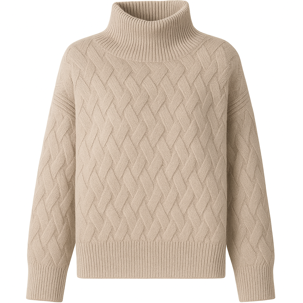 Women's Turtleneck Sweater β Chunky Knit Style