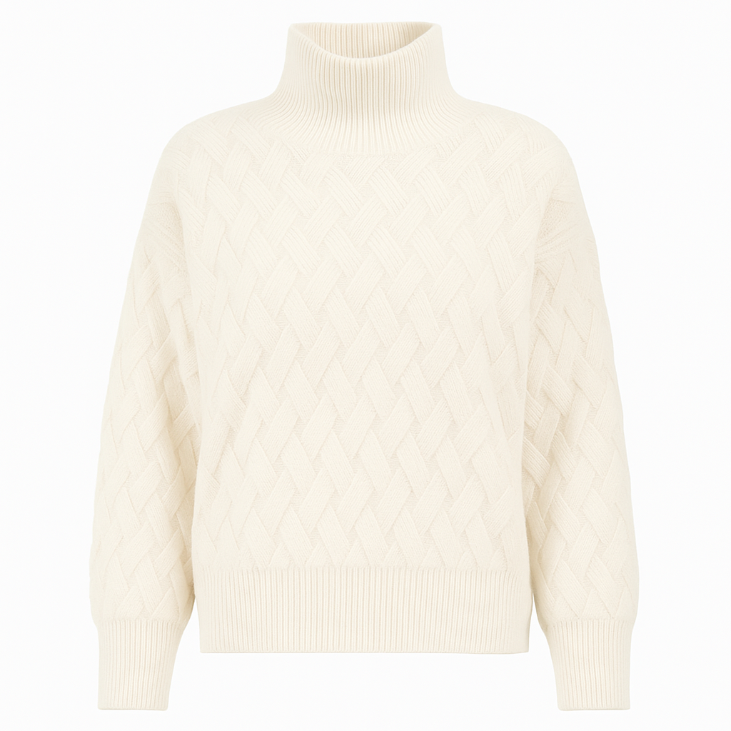Women's Turtleneck Sweater β Chunky Knit Style