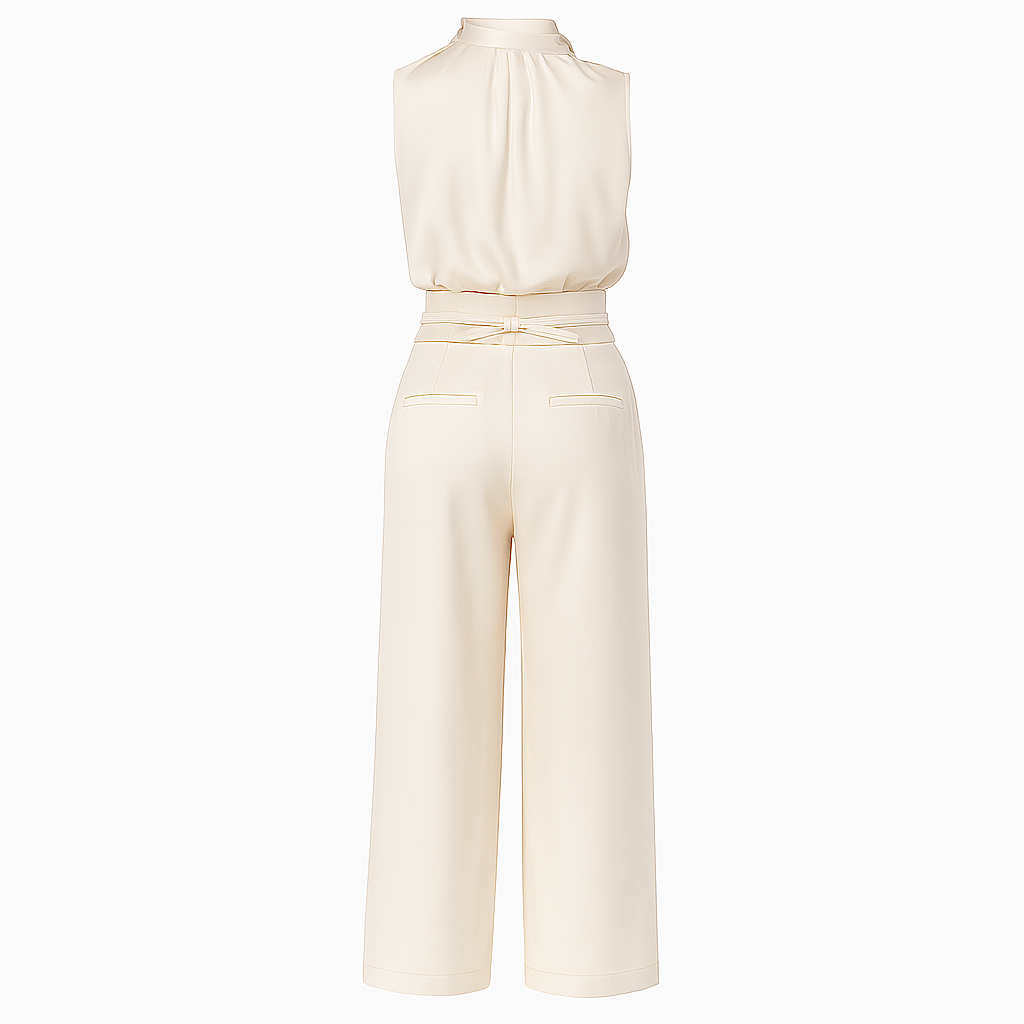 Two Piece Set With Wide Leg Pants For Women