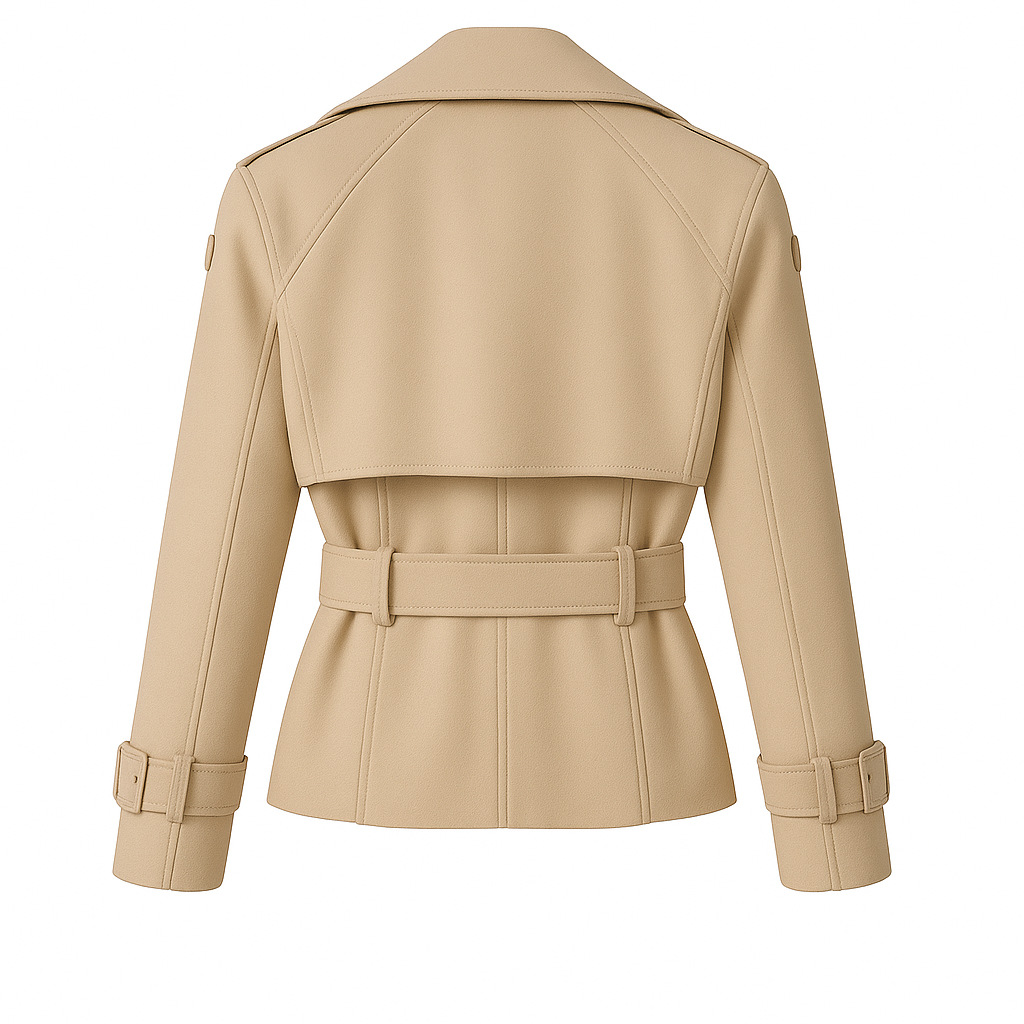 Vintage Trench Coat Belted Jacket for Women