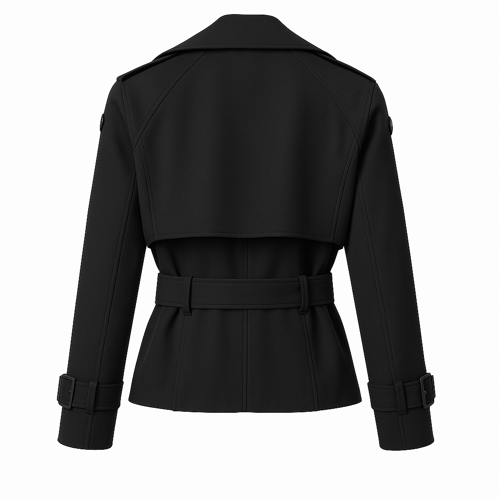 Vintage Trench Coat Belted Jacket for Women