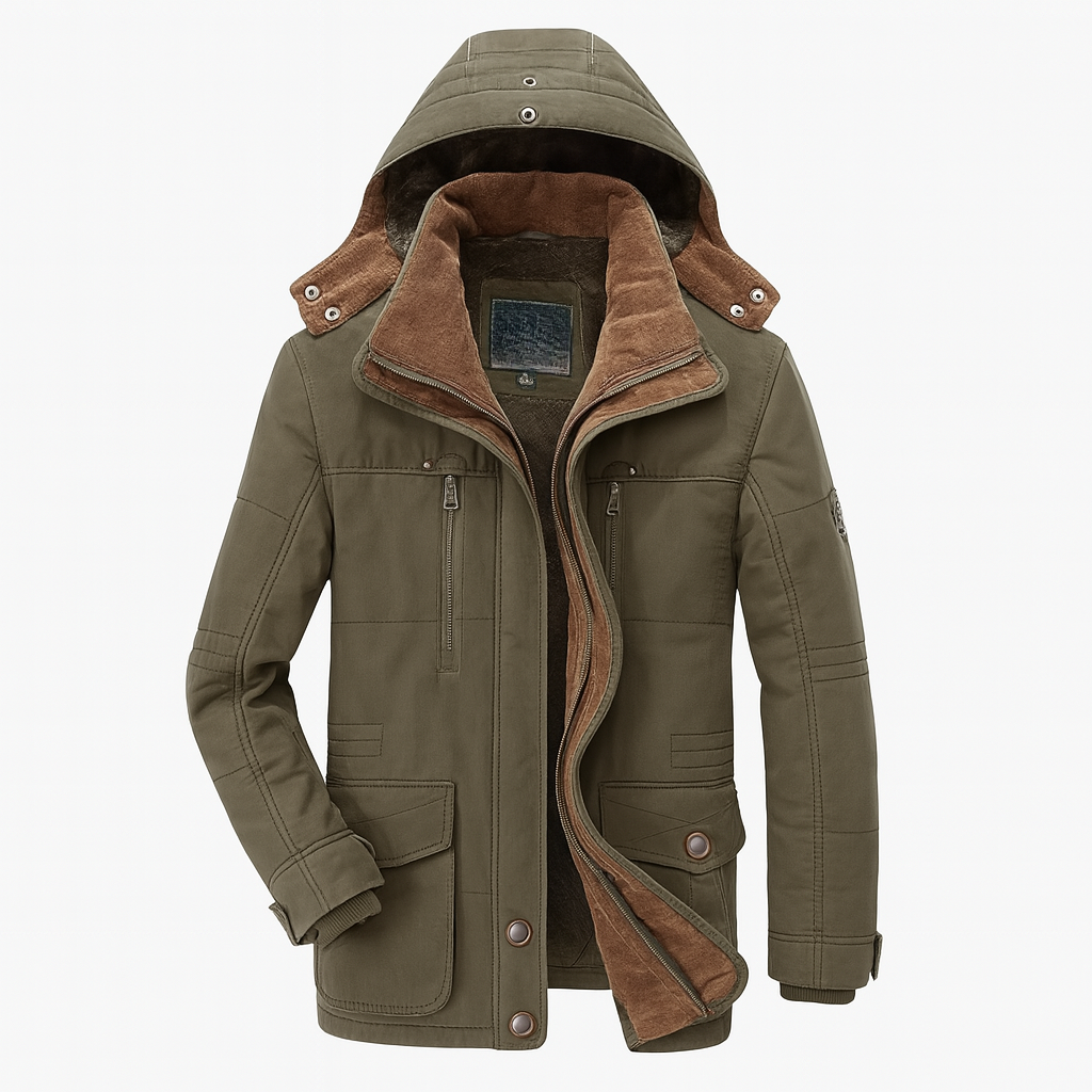 Winter Down Jacket For Men – Hooded Parka Style