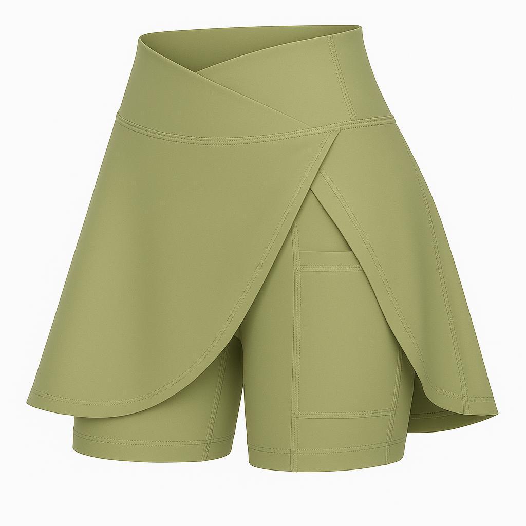 Women's Sports Skort with Pocket for Yoga & Tennis