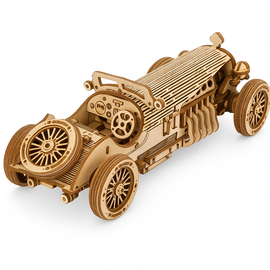 Wooden Car Puzzle – DIY 3D Mechanical Model Kit