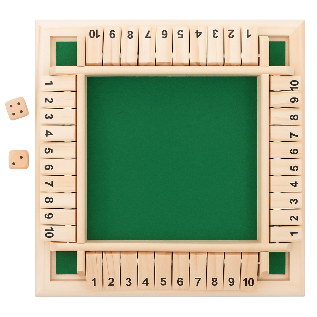 Wooden Shut the Box – Dice Game