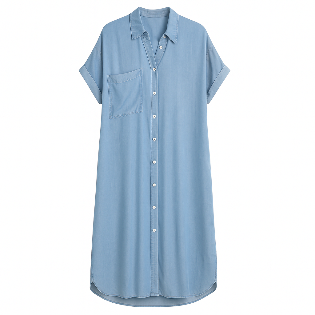 Summer Shirt Dress – Button-Up Casual Dress for Women