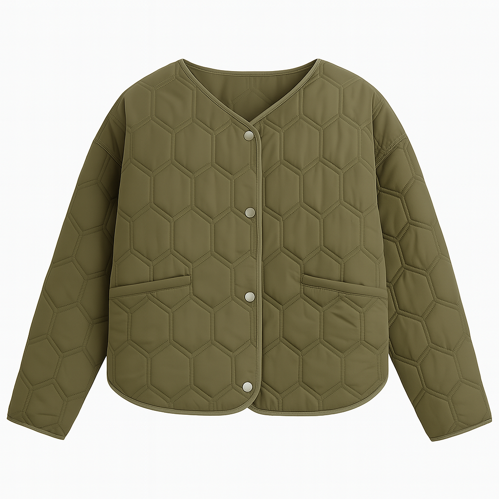 Short Puffer Jacket – Quilted Style for Women