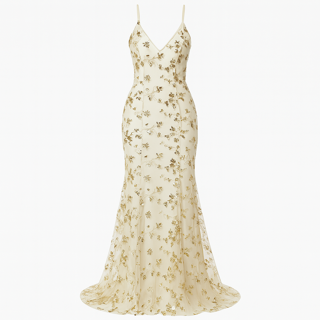 White Sequin Maxi Dress – Sparkle Formal Gown for Women