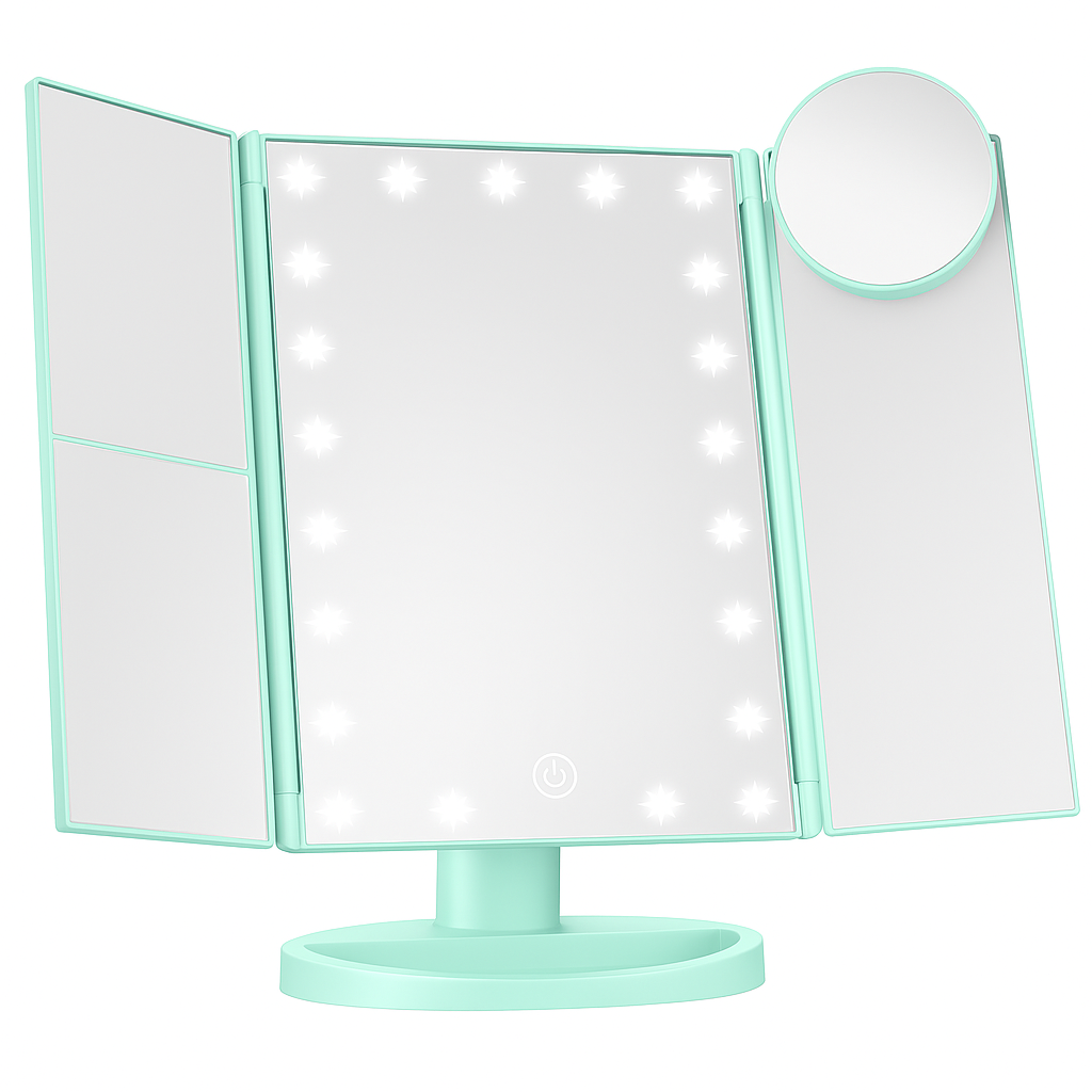 Makeup Mirror with Lights and Magnification Panels