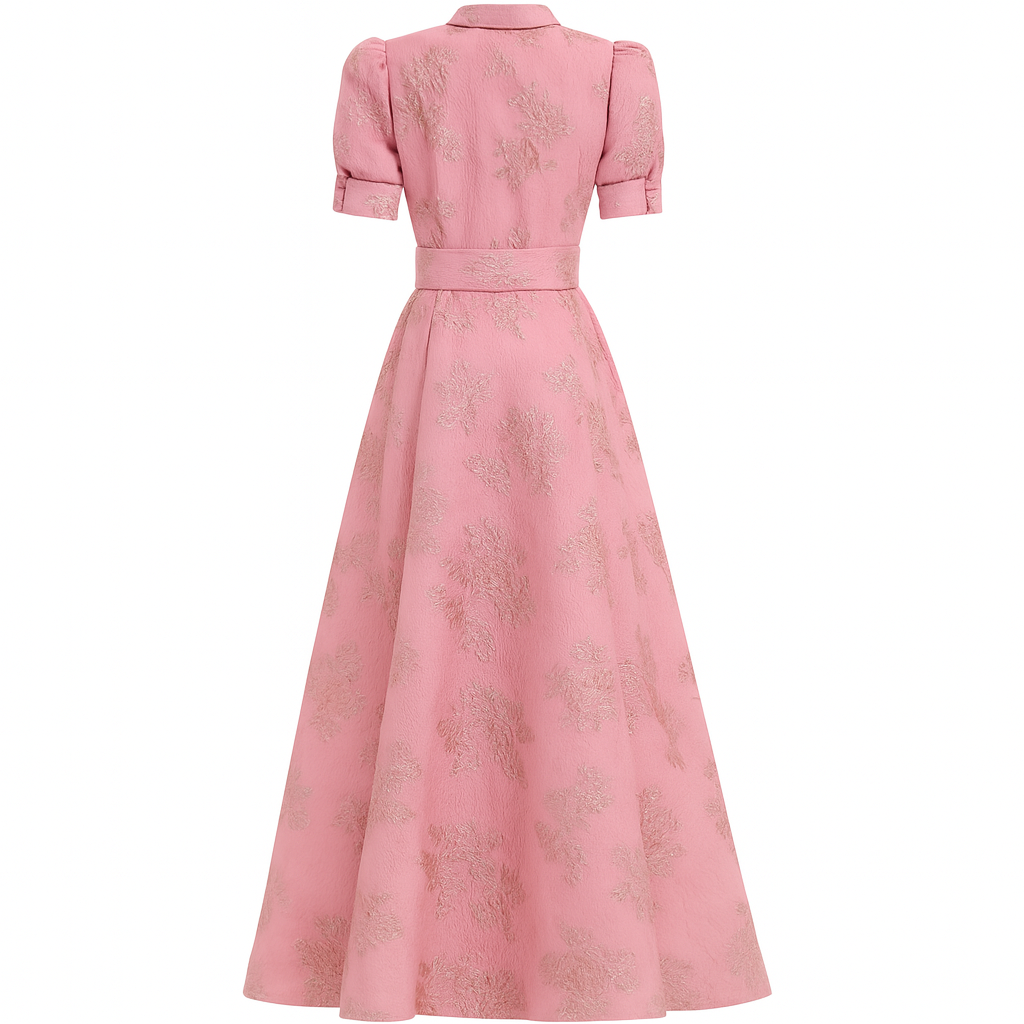 Elegant Women’s Dress – Belted Maxi Formal Style