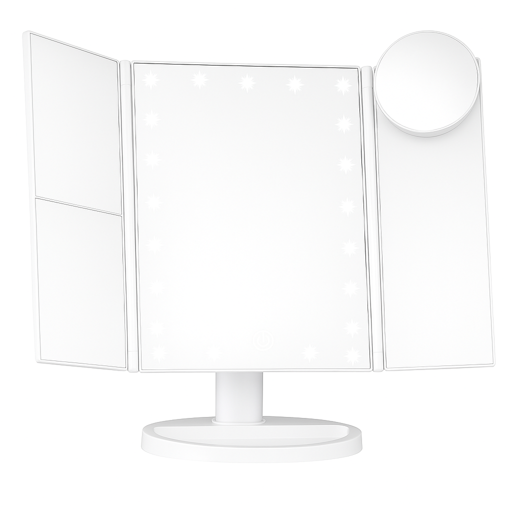 Makeup Mirror with Lights and Magnification Panels