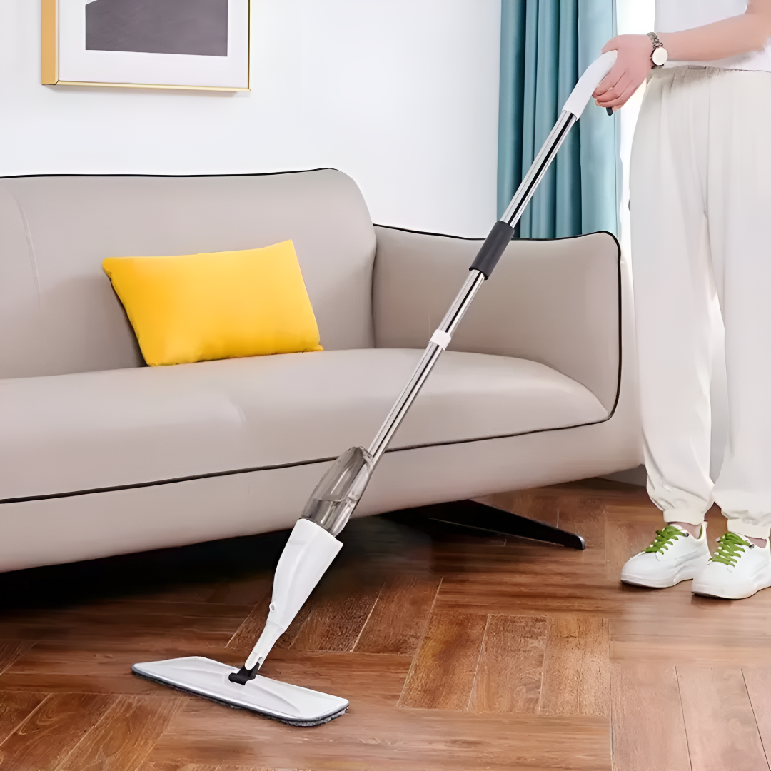 Microfiber Flat Mop – 360° Swivel Head for Hardwood & Tile Floors