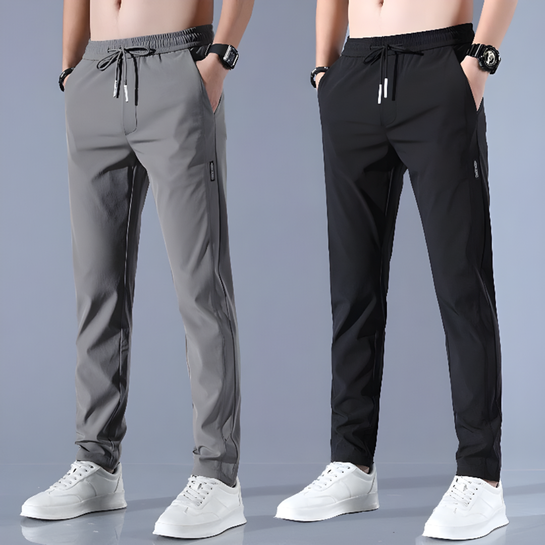 Breathable Casual Pants with Drawstring for Men