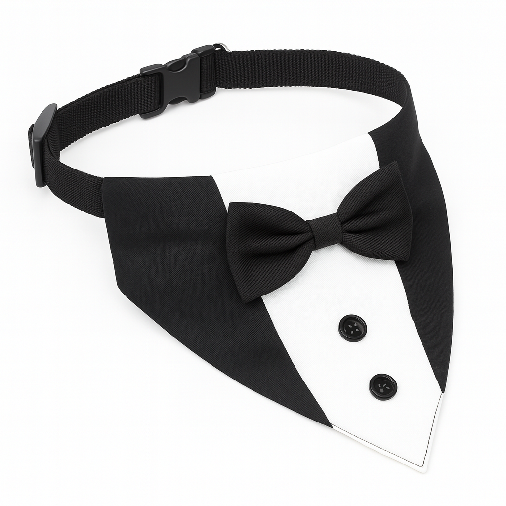 Dog Tuxedo – Formal Wedding Bandana with Bow Tie