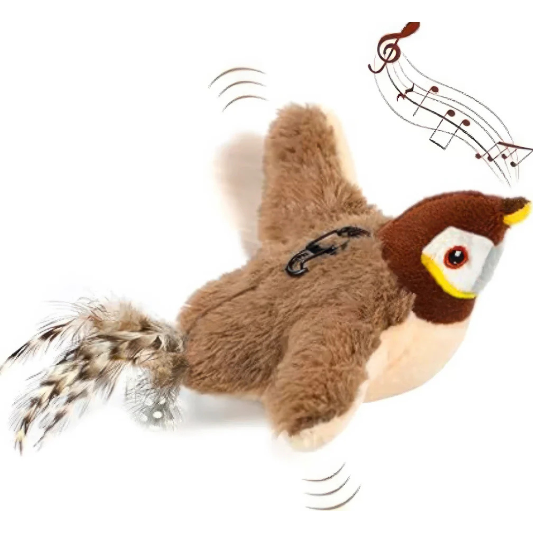 Flapping Chirping Cat Toy Bird