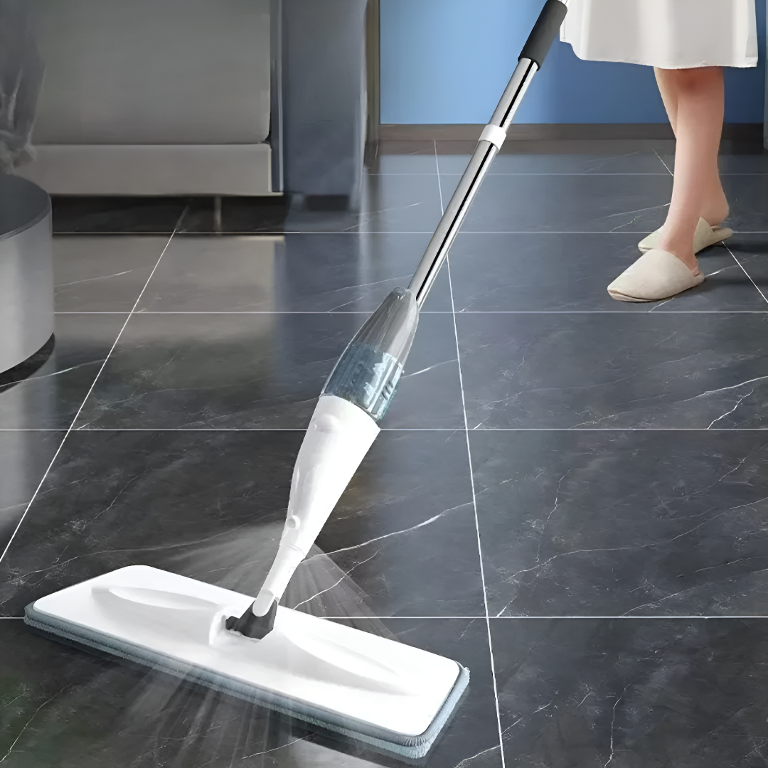 Microfiber Flat Mop – 360° Swivel Head for Hardwood & Tile Floors