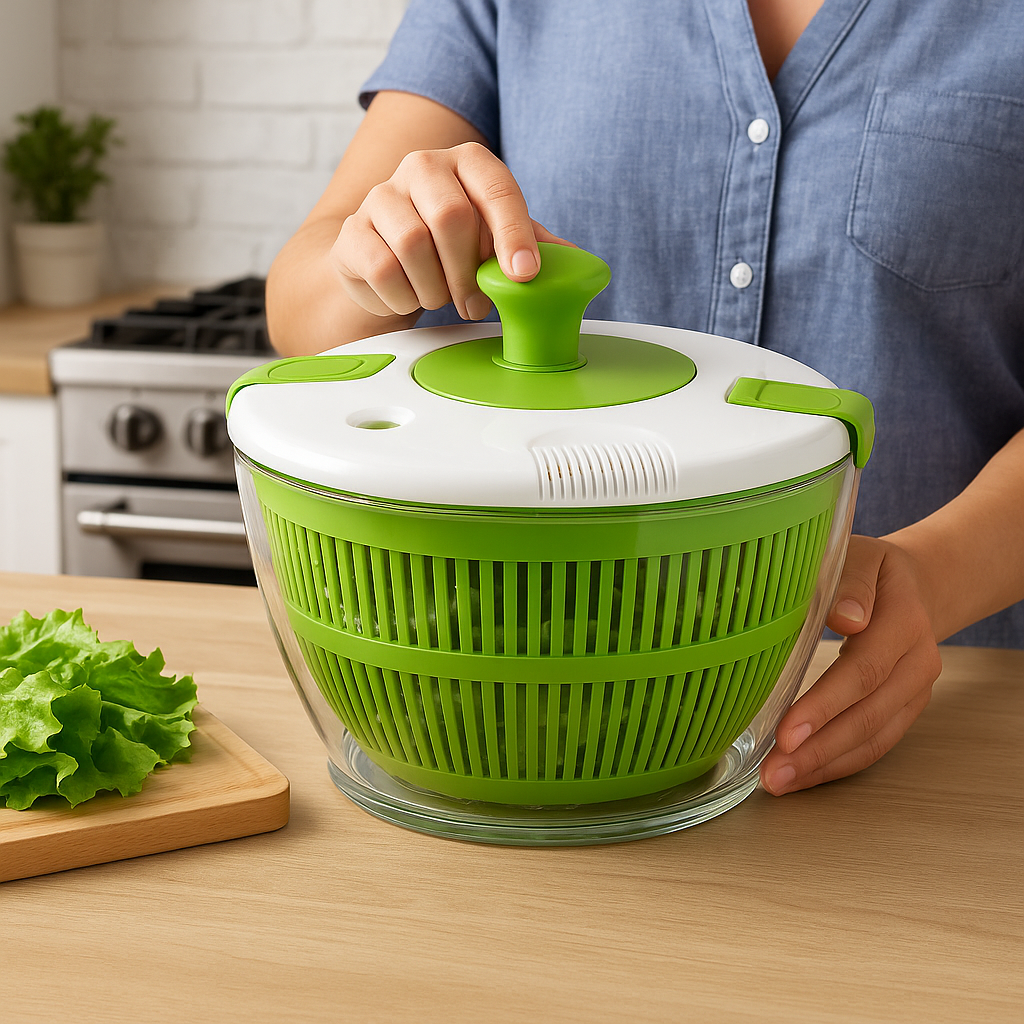 Large Salad Spinner for Washing and Drying Greens