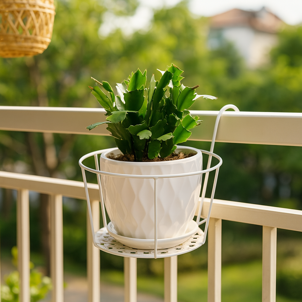 Rail Hanging Planters for Balcony Flower Pots