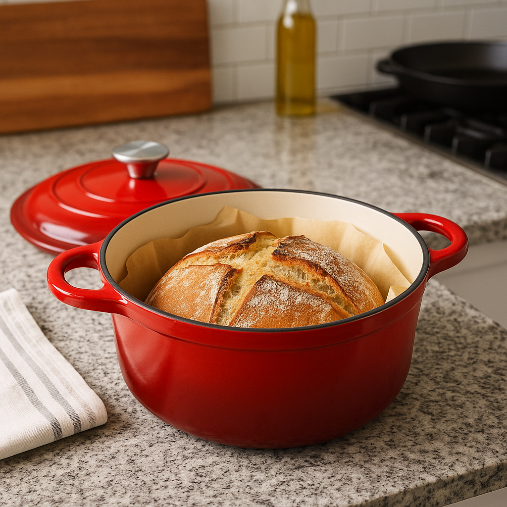 6 Quart Dutch Oven With Lid for Bread and Stew