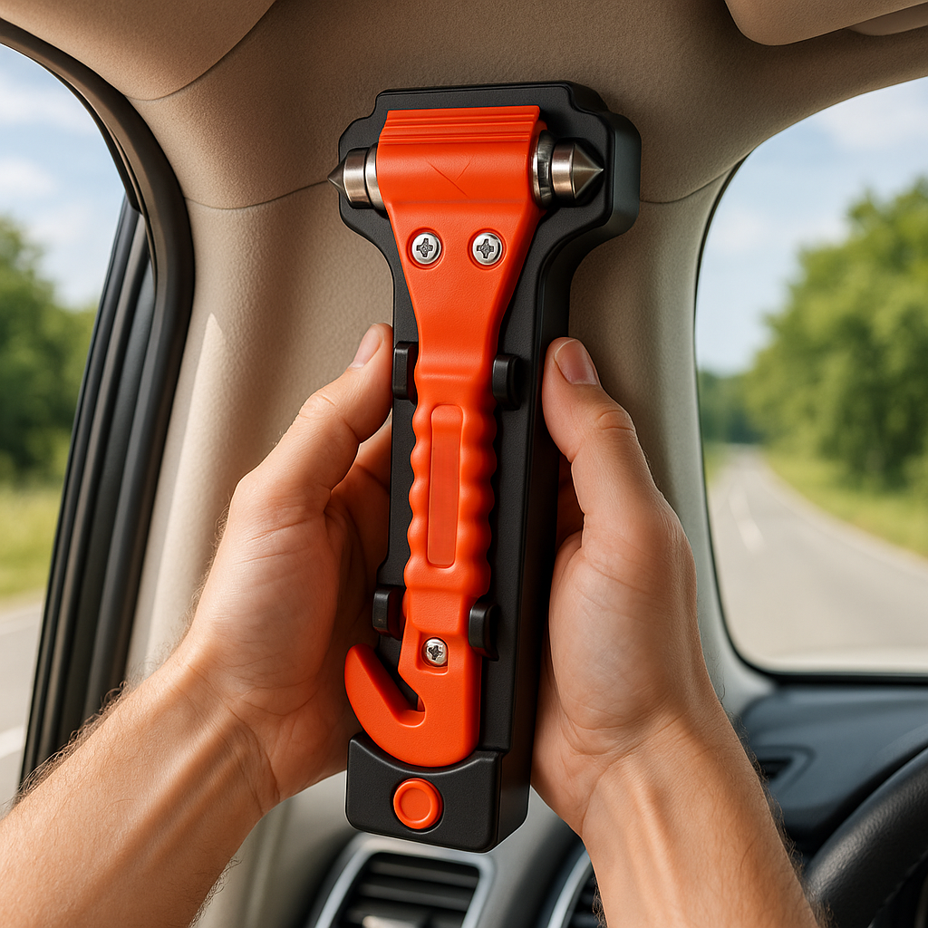 Car Window Breaker Tool – Emergency Seat Belt Cutter 2-Pack