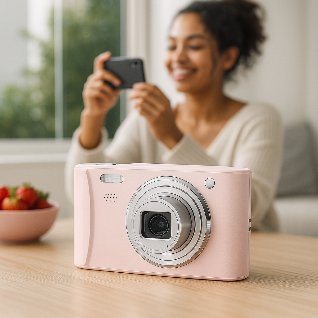 Digital Camera for Vlogging and Photography, 1080P HD