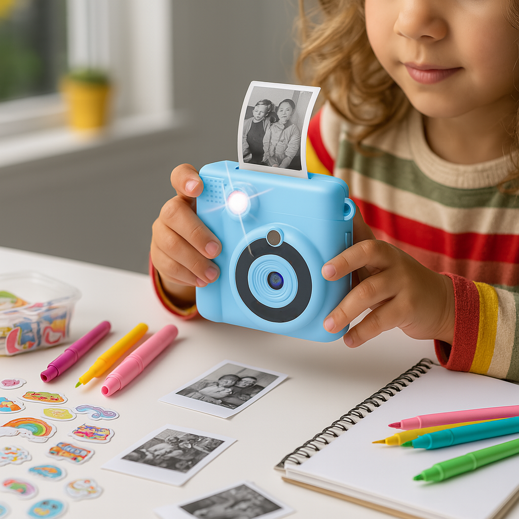 Kids Digital Camera – Print Photo Toy with Video and Stickers