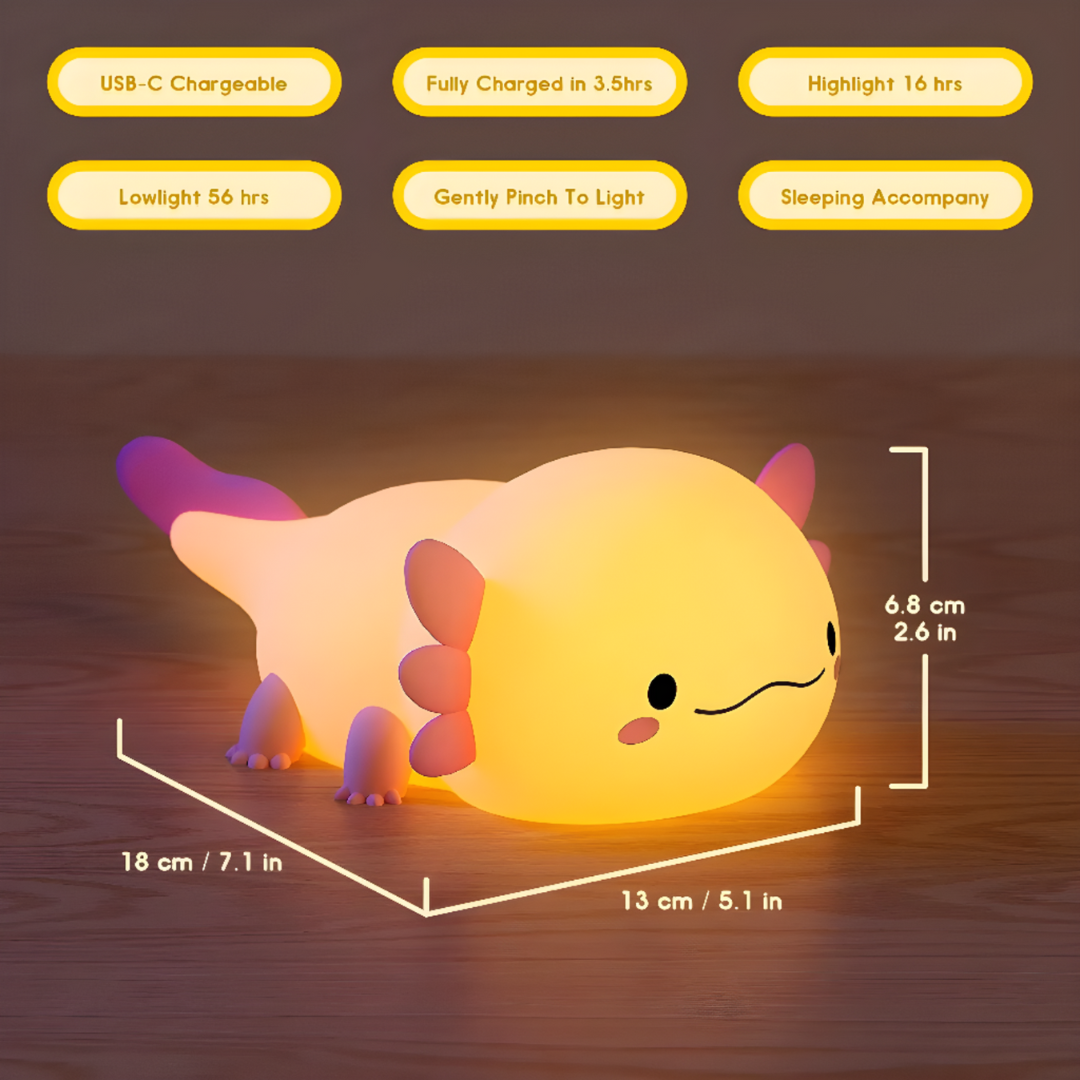 Axolotl Squishy Night Light