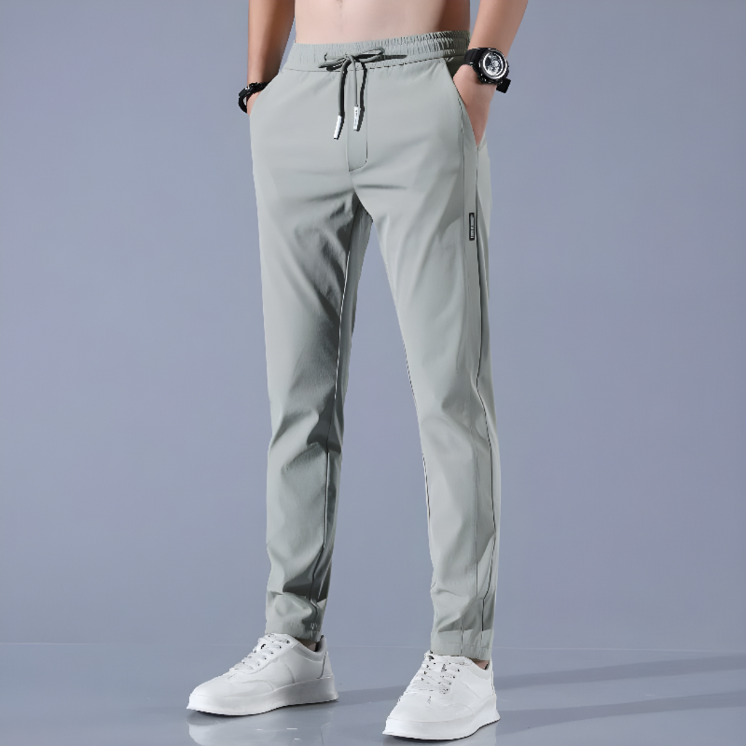 Breathable Casual Pants with Drawstring for Men