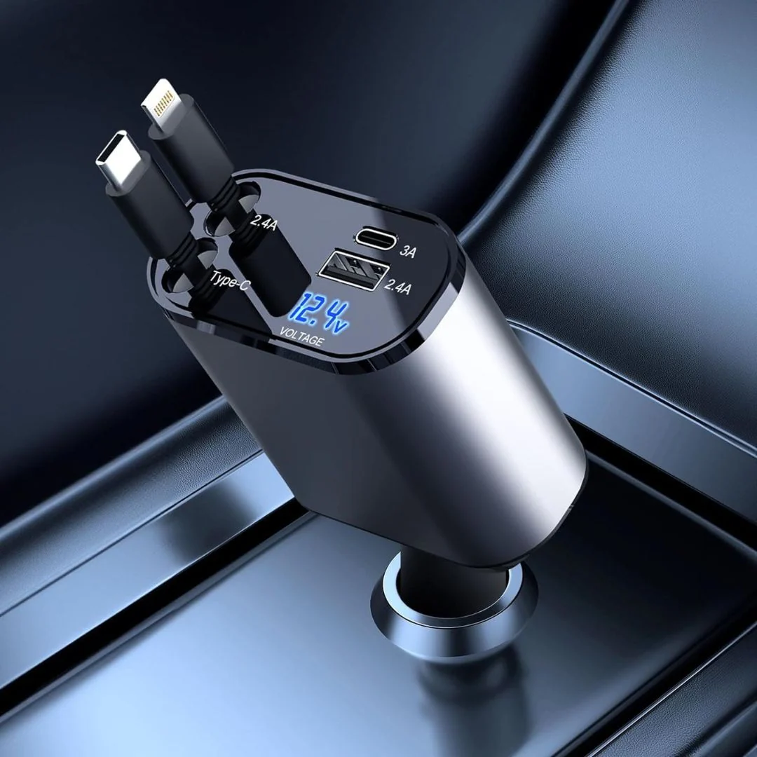 4-in-1 USB C Car Charger Adapter