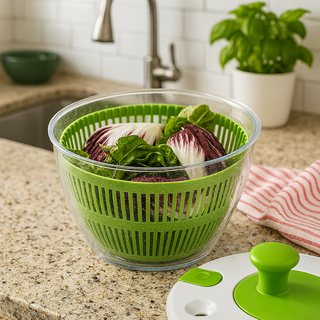 Large Salad Spinner for Washing and Drying Greens