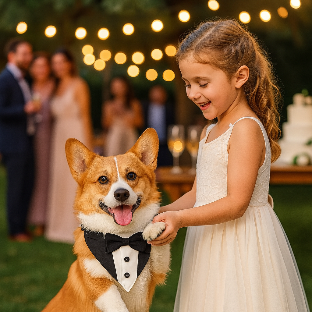 Dog Tuxedo – Formal Wedding Bandana with Bow Tie