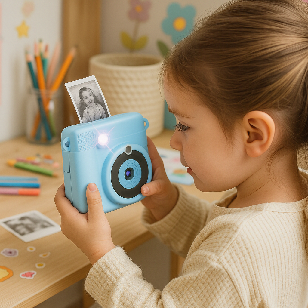 Kids Digital Camera – Print Photo Toy with Video and Stickers