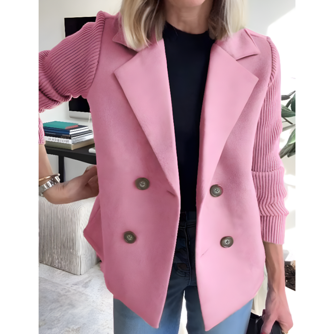 Knit Sleeve Blazer Coat for Women