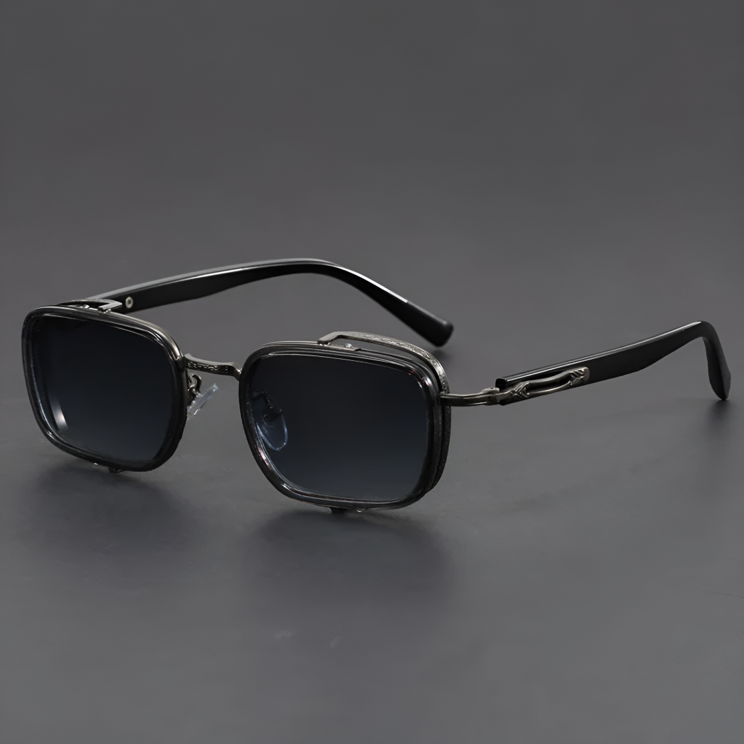 Vintage Gold Square Sunglasses for Men