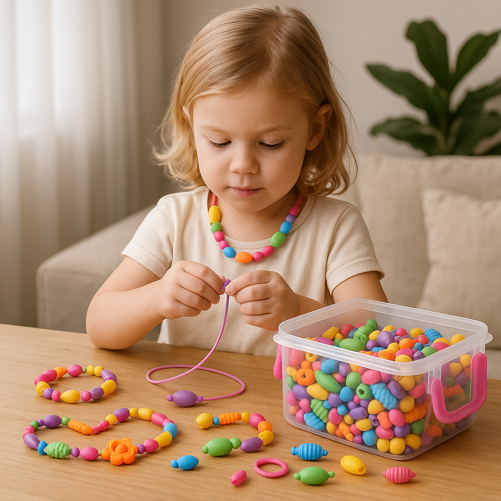 Montessori Jewelry Making Kit – Creative Sensory Learning Toy