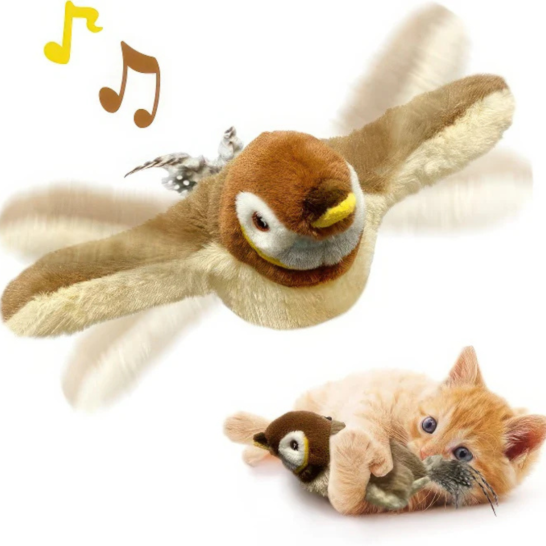 Flapping Chirping Cat Toy Bird