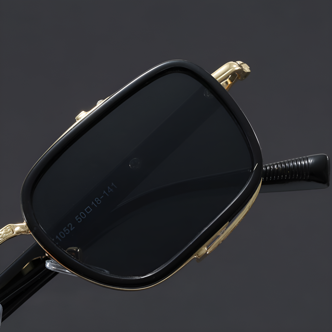 Vintage Gold Square Sunglasses for Men