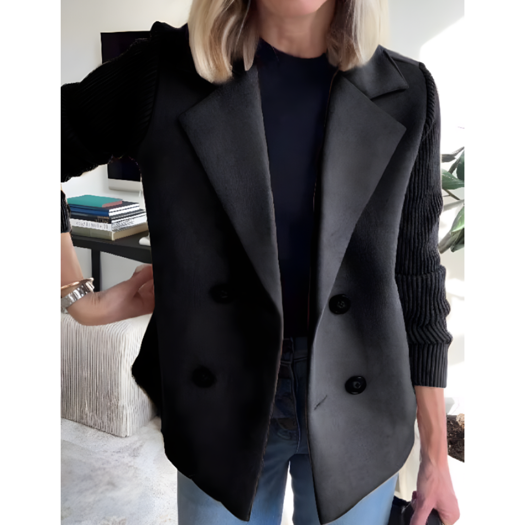 Knit Sleeve Blazer Coat for Women