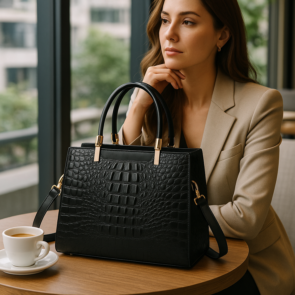 Crocodile Pattern Tote Bag for Women