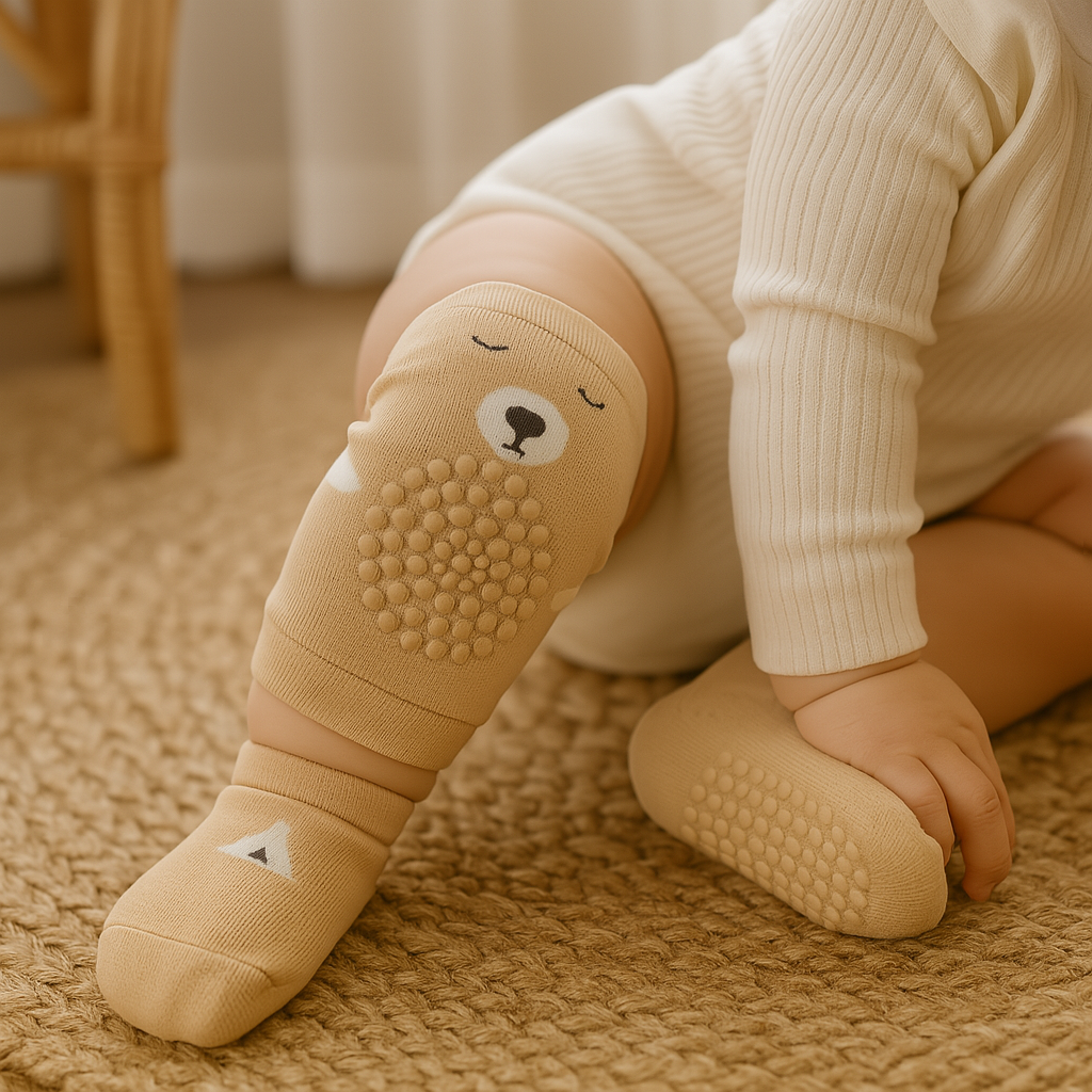 Infant Crawling Knee Pads – Non Slip Socks Set