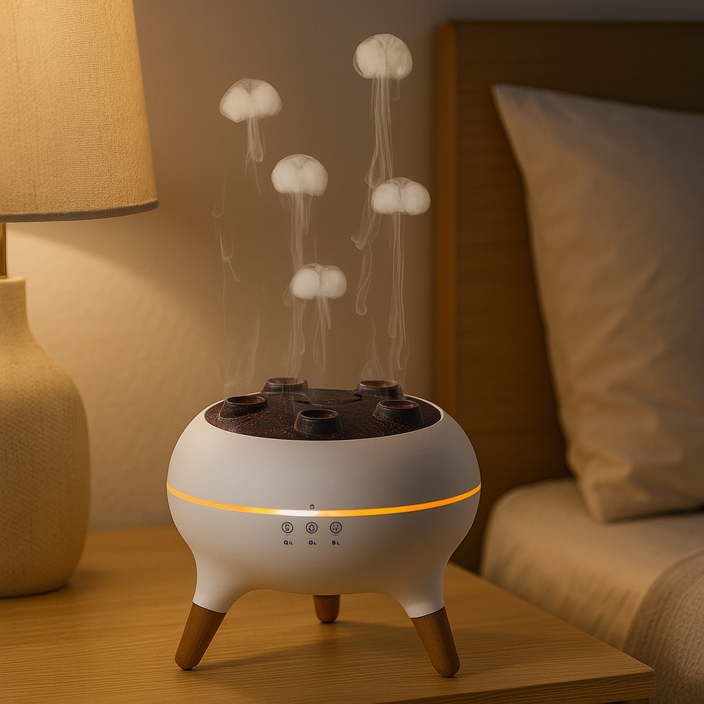 Air Humidifier – Diffuser With Remote & Night Lights