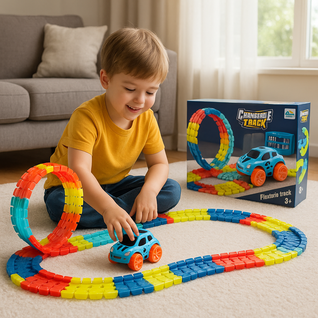 Car Track Toy — Flexible Racing Loop Set